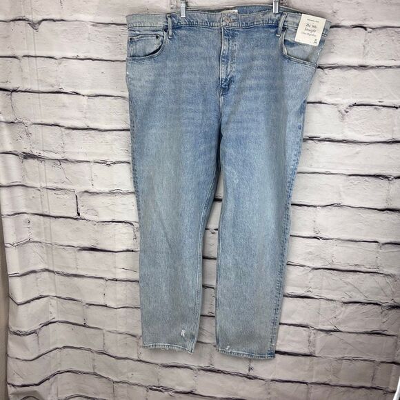 NWT Abercrombie & Fitch The ’90s Straight Ultra High Rise Jeans Light Wash Size - Picture 2 of 6